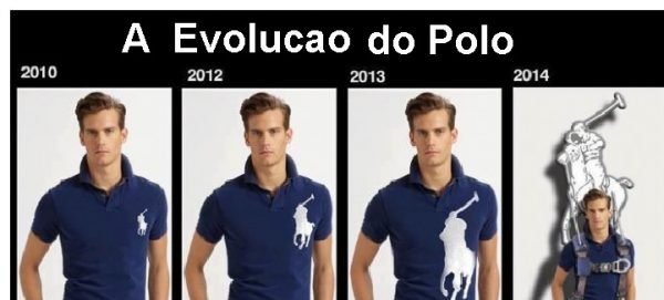 evolução da camisa polo brasão de marca
